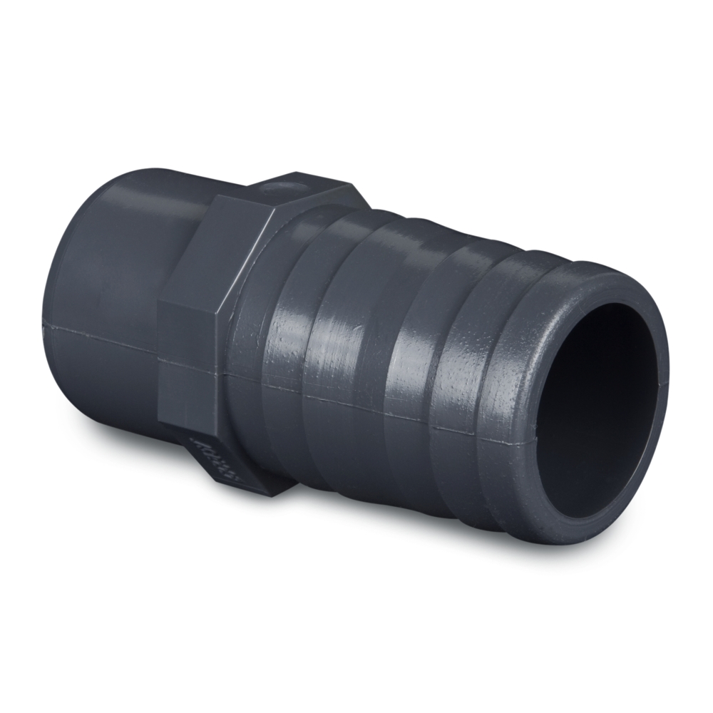 Hose nozzles with adhesive connectors