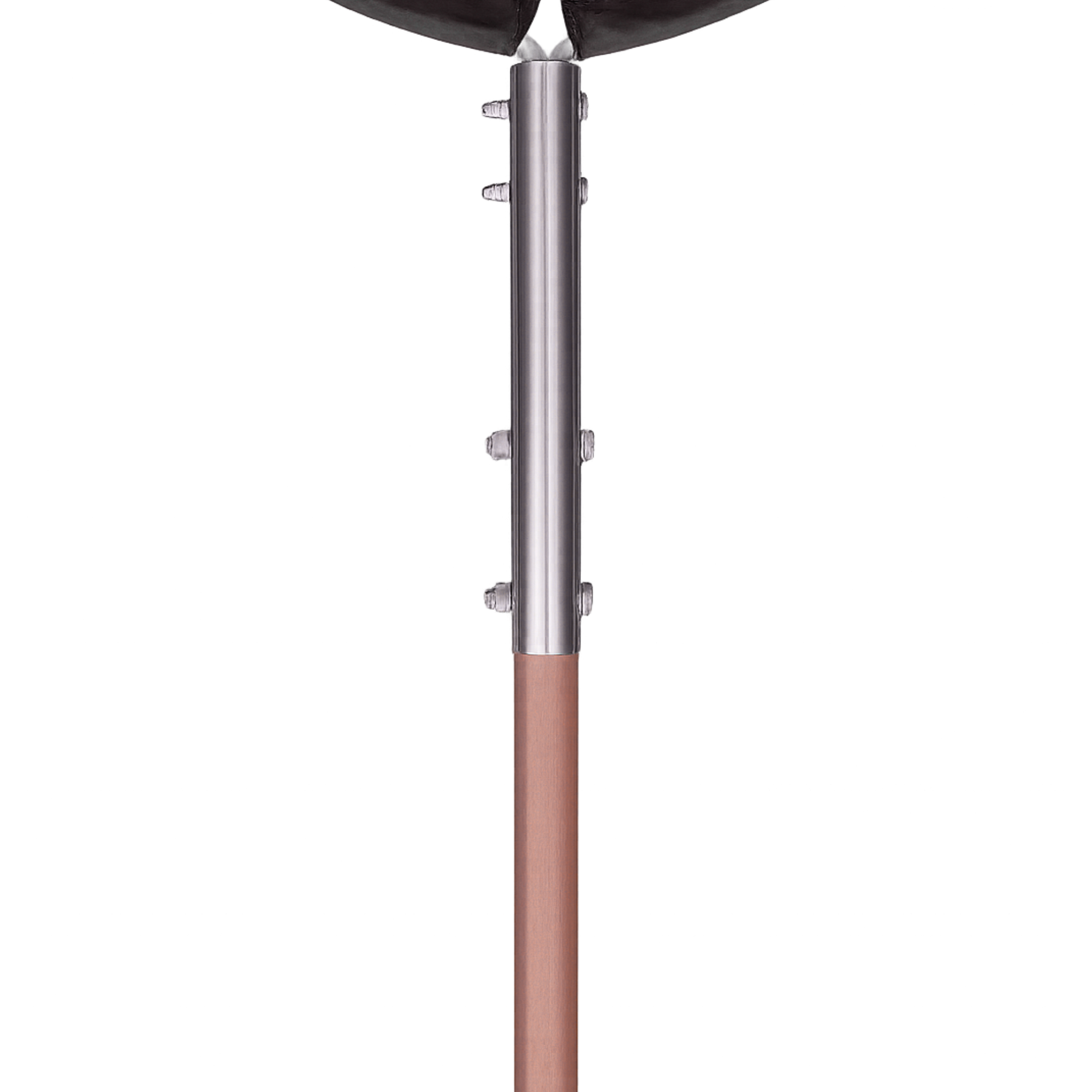 Aquari wooden handle, 2 metres, including fastening material (metal sleeve) for the landing net head, 38 mm