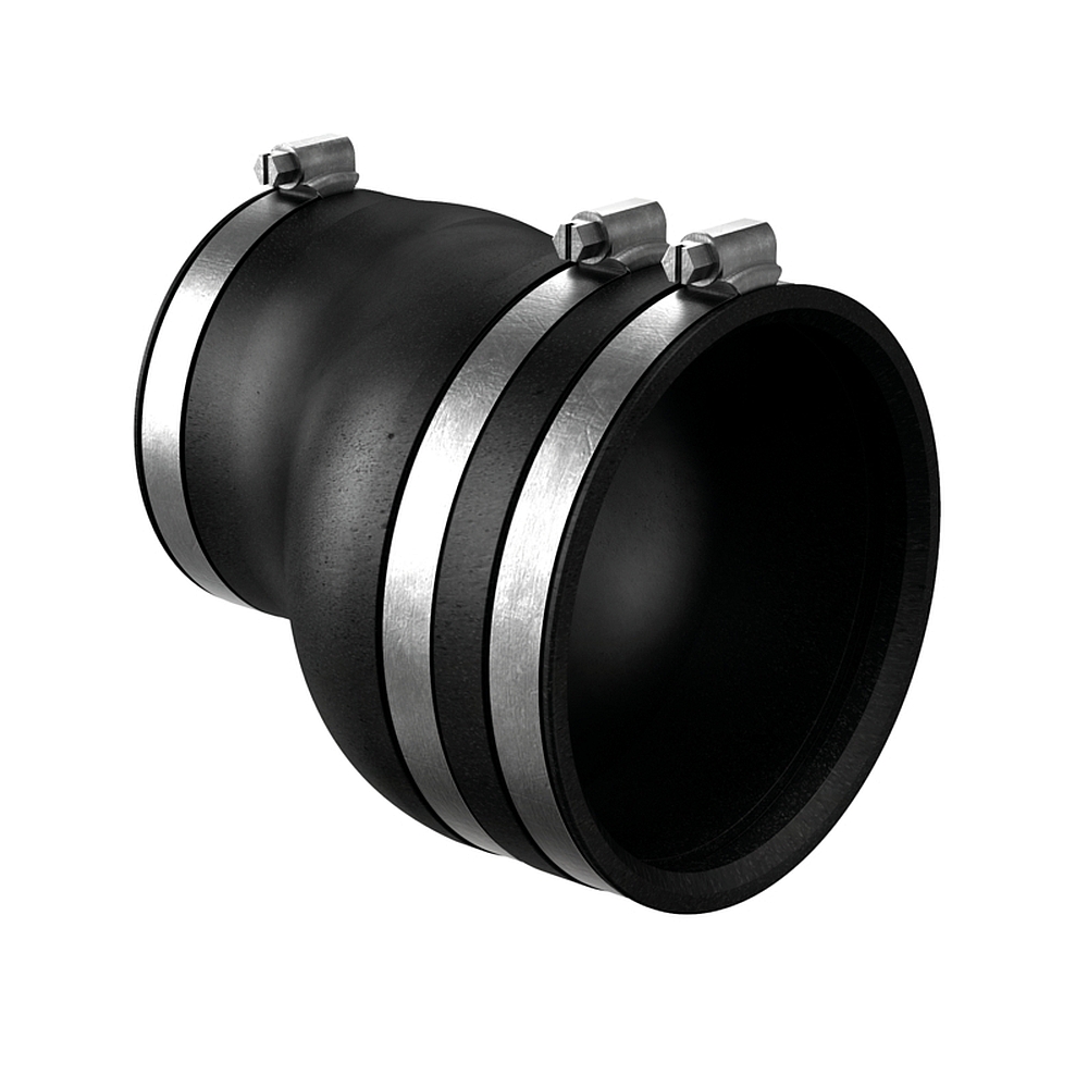 Rubber coupling 2'' female thread x 110 mm